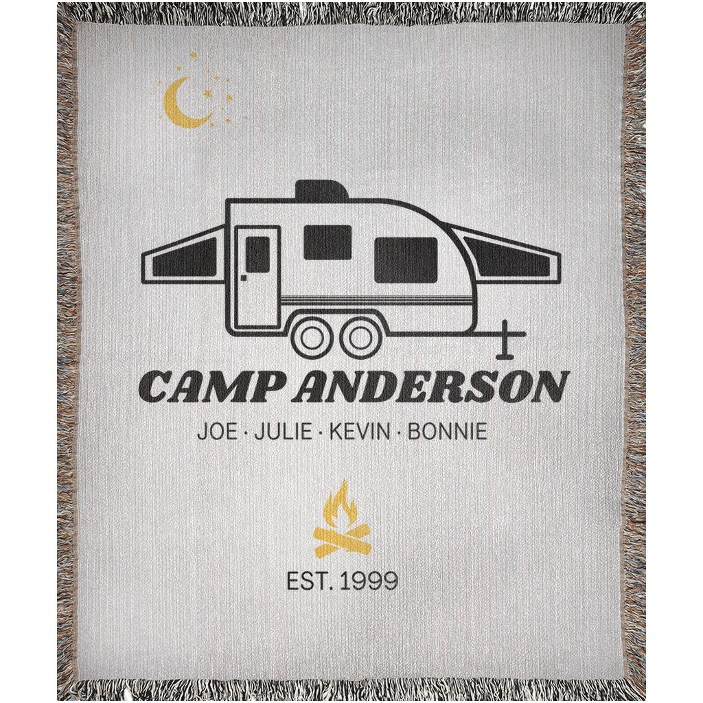 Hybrid Camper Personalized Woven Blanket