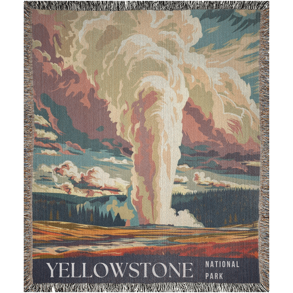 Yellowstone National Park WPA Woven Blanket