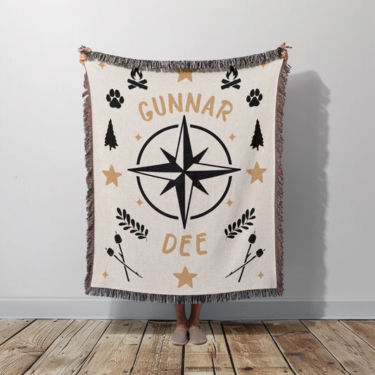 Adventure Compass Blanket- light