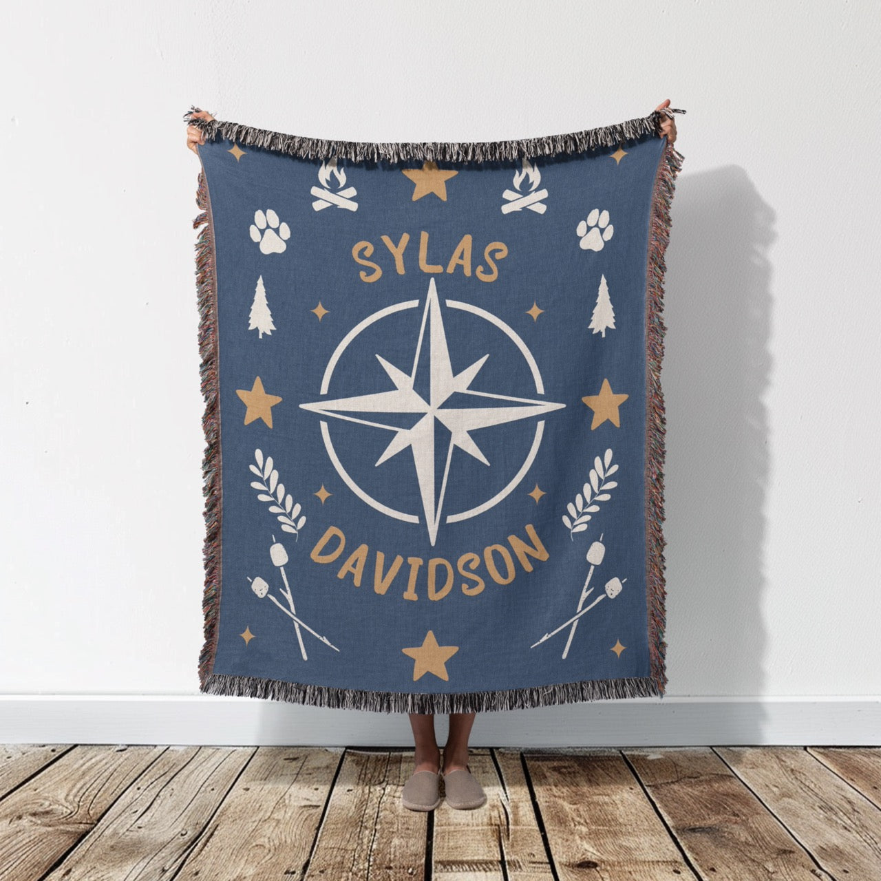 Adventure Compass Blanket- dark