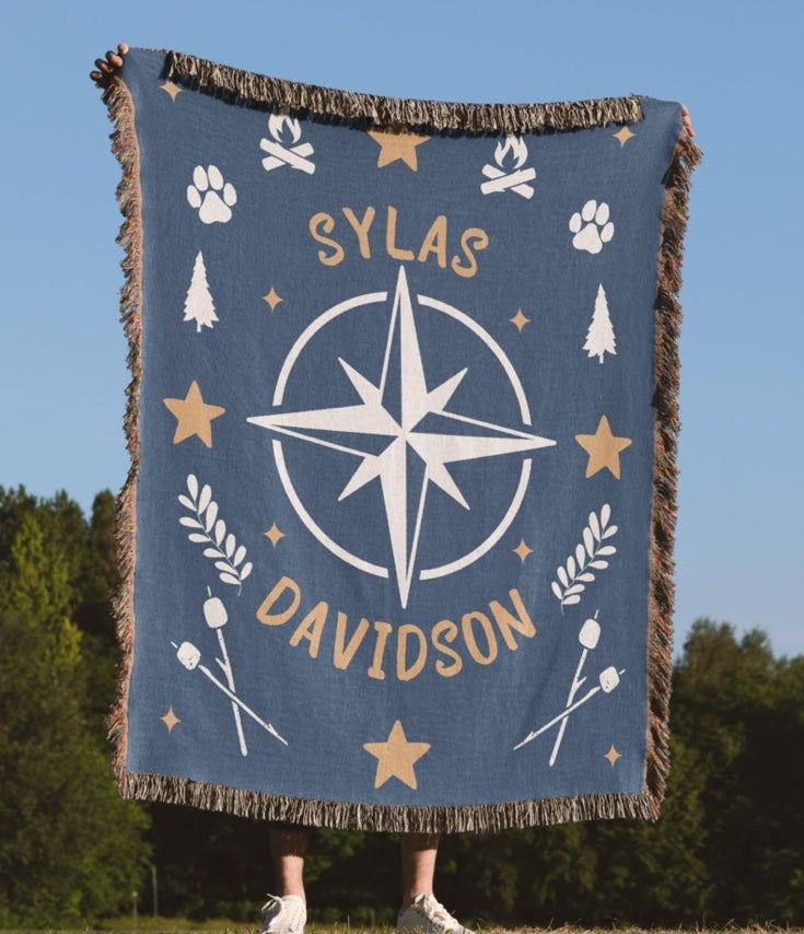 Adventure Compass Blanket- dark