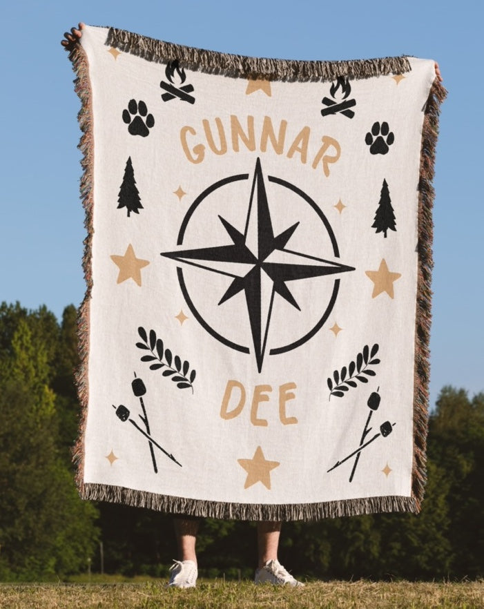 Adventure Compass Blanket- light