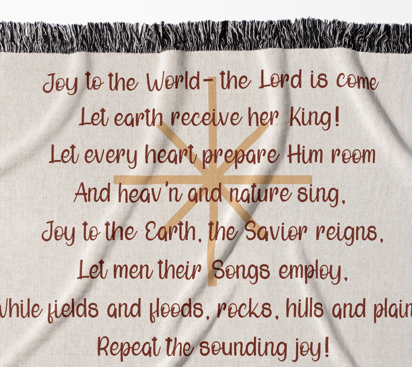 Joy to The World Christmas Hymn Blanket