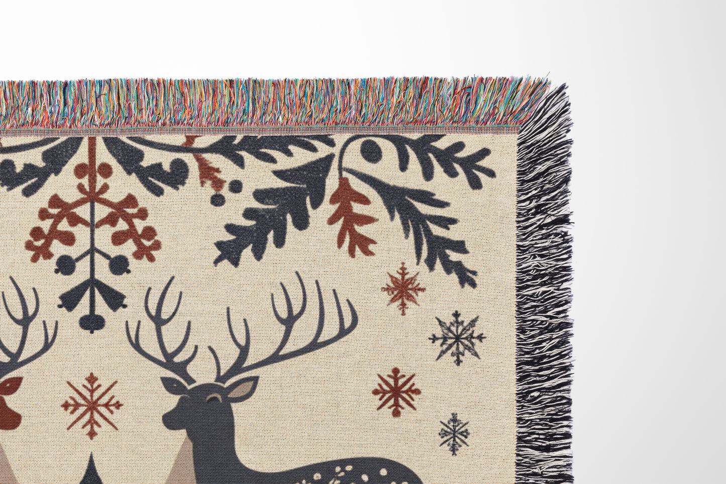 Scandinavian Folk Art Christmas Blanket