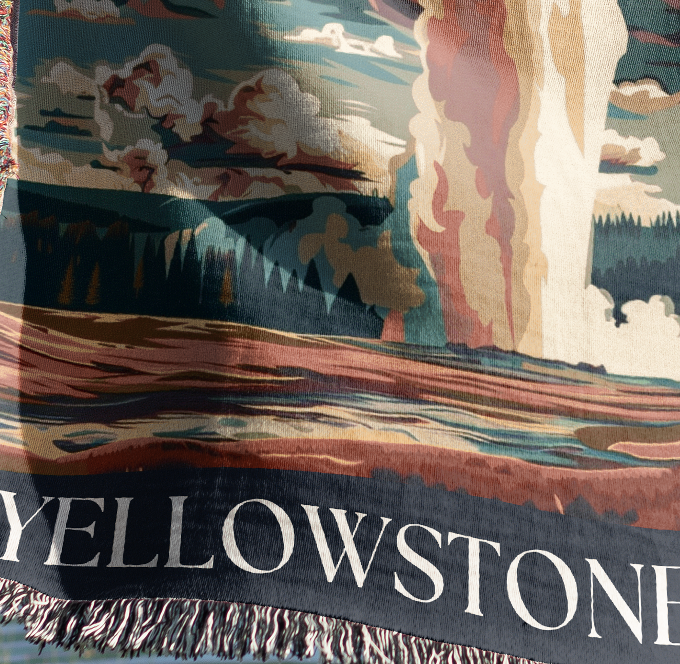 Yellowstone National Park WPA Woven Blanket