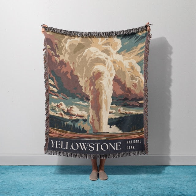 Yellowstone National Park WPA Woven Blanket